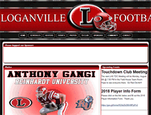 Tablet Screenshot of loganvillefootball.com